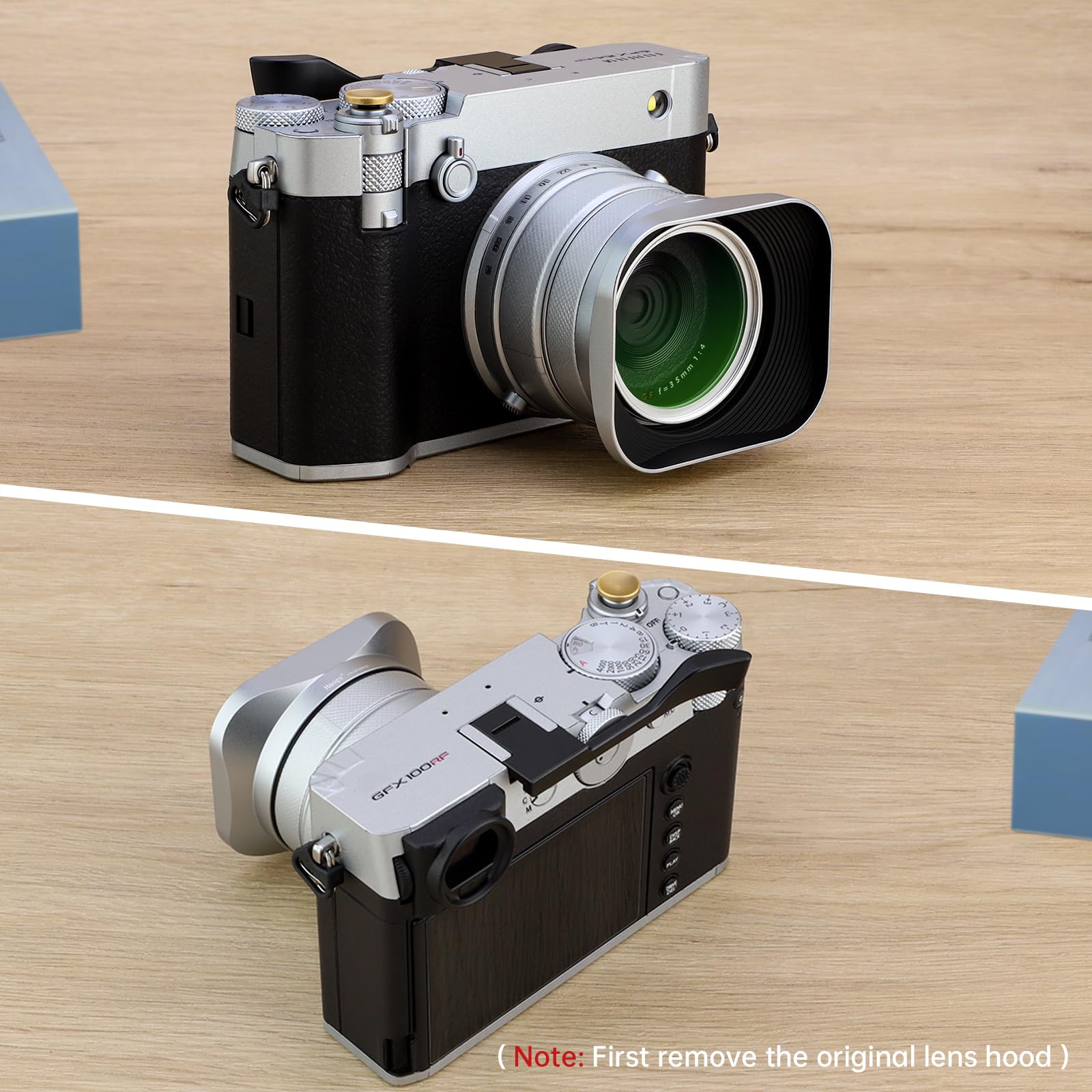 Amazon.com : Haoge Square Metal Lens Hood for Fujifilm GFX100RF